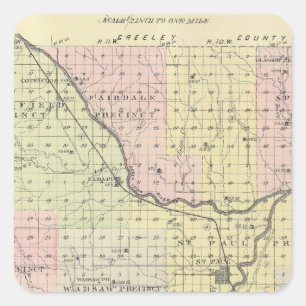 Howard County, Nebraska Vierkante Sticker