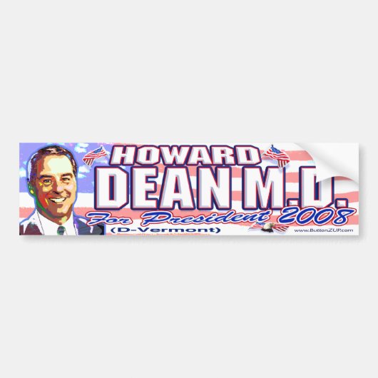 Howard Dean '08 Bumpersticker (Voorkant)