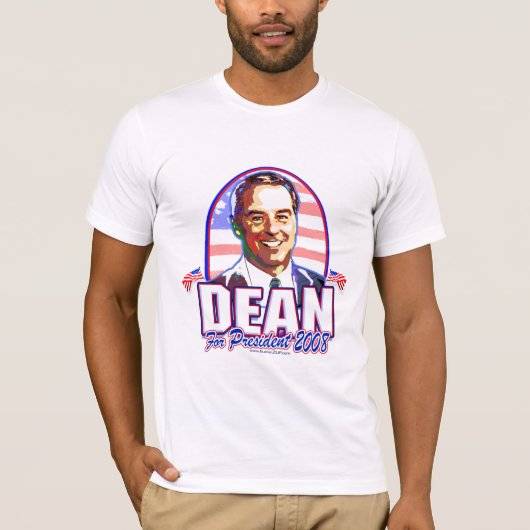 Howard Dean For President Shirt  (Voorkant)