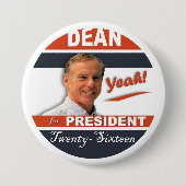 Howard Dean voor President 2016. Ronde Button 7,6 Cm (Voorkant)