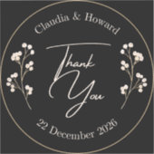 Howard en Claudia bedankt Sticker (Voorkant)