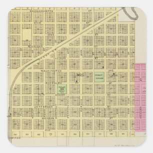 Howard en Grenola, Elk County, Kansas Vierkante Sticker
