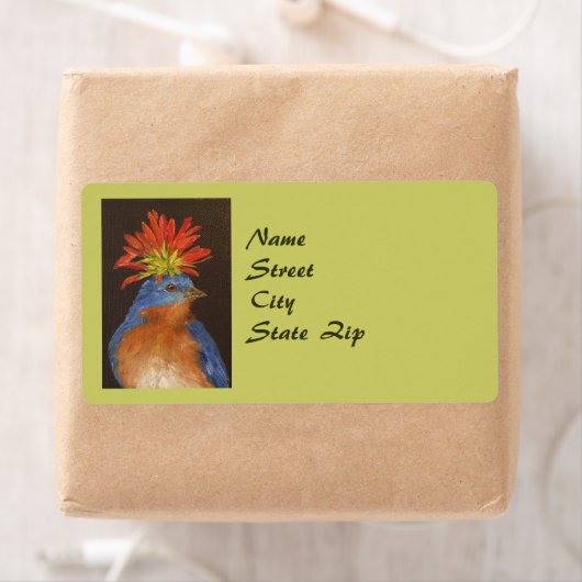 Howard het etiket van het bladervogel adres (Insitu)