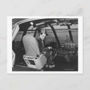 Howard Hughes in Spruce Goose Wooden Plane Briefkaart