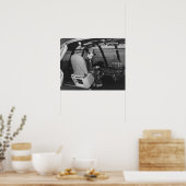 Howard Hughes in Spruce Goose Wooden Plane Poster (Keuken)