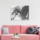 Howard Hughes Pilot Boarding Plane in haar geheel Canvas Afdruk (Insitu (Woonkamer))
