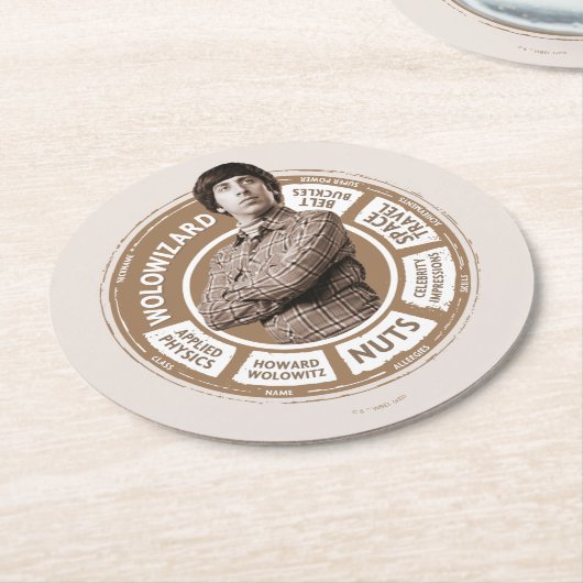 Howard Info Graphic Ronde Kartonnen Onderzetter (Gebogen)