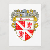 Howard Irish Coat of Arms (gemanteld) Briefkaart (Voorkant)