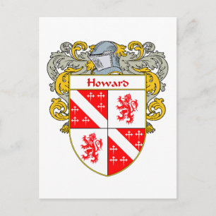 Howard Irish Coat of Arms (Mantled) Briefkaart