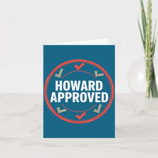 Howard keurde goed kaart (Voorkant)