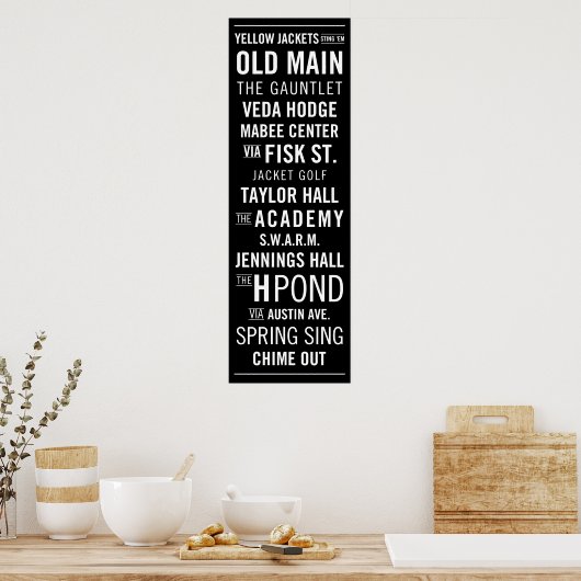 Howard Payne Subway Sign Poster (Keuken)