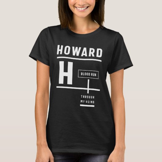 Howard Persoonlijke naam Birthday Gift T-shirt (Voorkant)