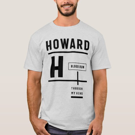 Howard Persoonlijke naam Birthday Gift T-shirt (Voorkant)