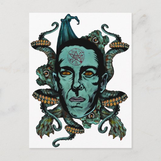Howard Phillips Lovecraft Briefkaart (Voorkant)