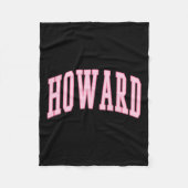 Howard  Preppy Varsity Roze Sport Fleece Deken (Voorkant)