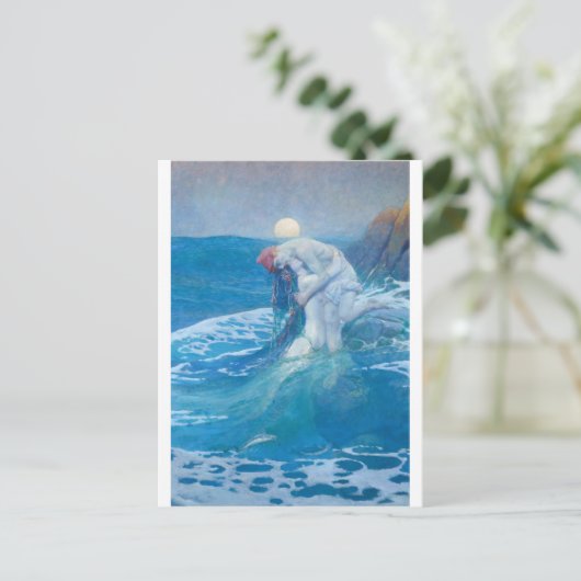 Howard Pyle - De Zeemeermin Briefkaart (Staand voorkant)