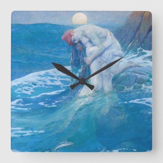 Howard Pyle - De Zeemeermin Vierkante Klok (Voorkant)