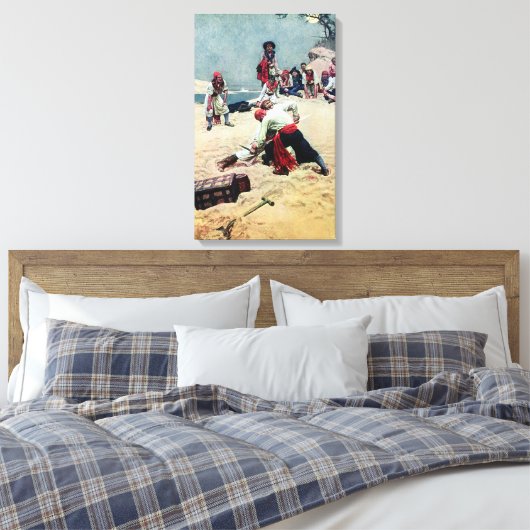 Howard Pyle, die kapitein wordt Canvas Afdruk (Insitu (Slaapkamer))