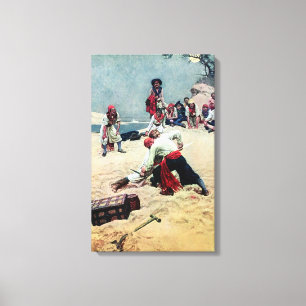 Howard Pyle, die kapitein wordt Canvas Afdruk