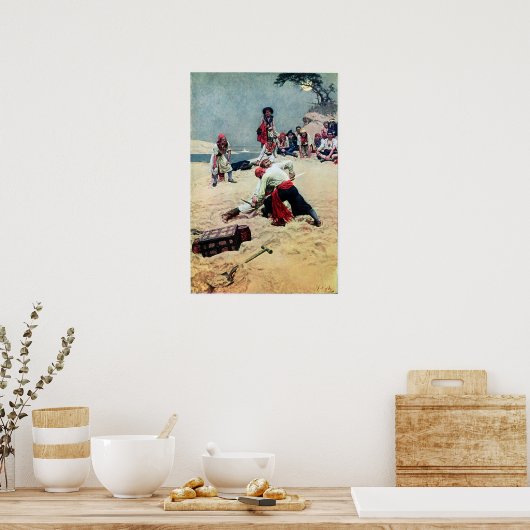 Howard Pyle, die kapitein wordt Poster (Keuken)