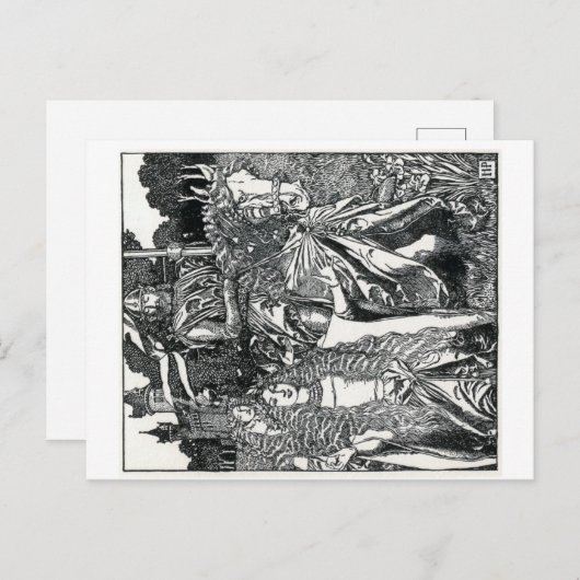 Howard Pyles "King Arthur" Briefkaart (Voorkant / Achterkant)