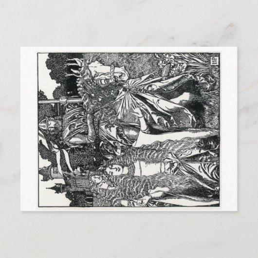 Howard Pyles "King Arthur" Briefkaart (Voorkant)