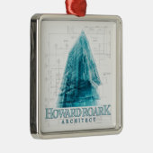 Howard Roark Architect kerstversiering Metalen Ornament (Rechts)
