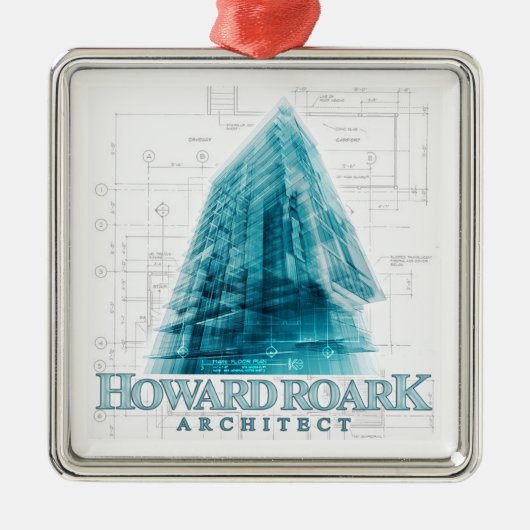 Howard Roark Architect kerstversiering Metalen Ornament (Voorkant)