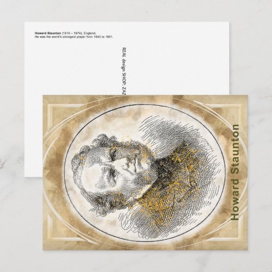 Howard Staunton Briefkaart (Voorkant / Achterkant)