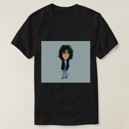 Howard Stern Art Black Throw Blanket T-shirt (Design voorkant)