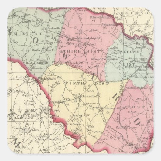 Howard Vierkante Sticker (Voorkant)