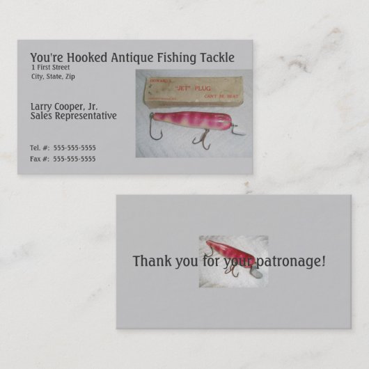 Howard's Jet Plug Lure Visitekaartje (Voorkant / Achterkant)
