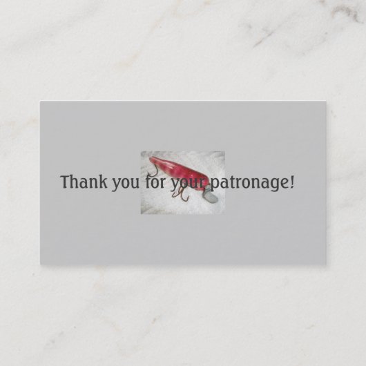 Howard's Jet Plug Lure Visitekaartje (Achterkant)