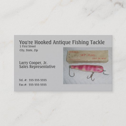 Howard's Jet Plug  Lure Visitekaartje (Voorkant)