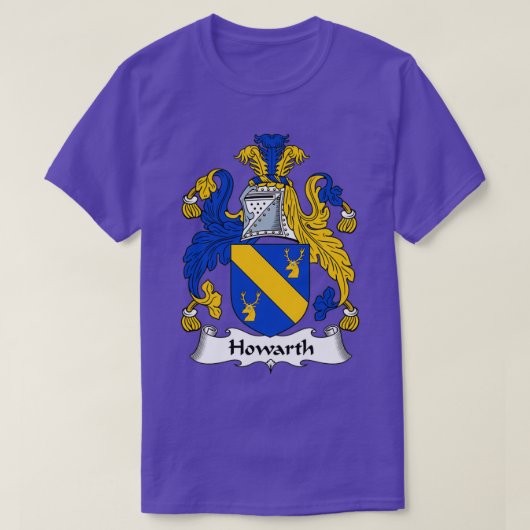 Howarth Coat of Arms Family Crest T-shirt (Design voorkant)