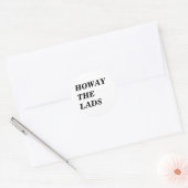 HOWAY THE LADS in zwarte letters Stickers (Envelop)