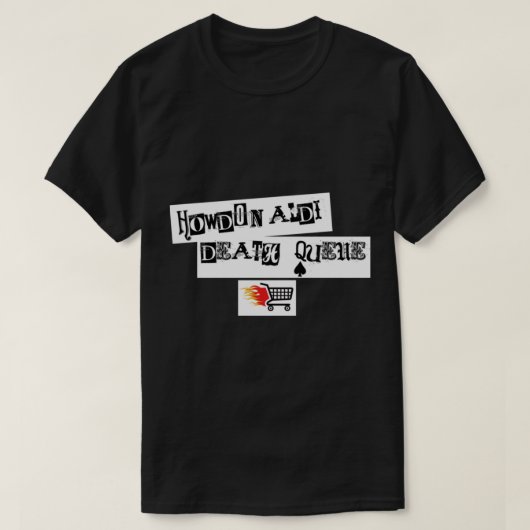 Howdon Aldi Death Queue - Sam Fender T-shirt (Design voorkant)