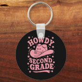 Howdy 2e klas cowboy cowgirl terug naar school sleutelhanger (Voorkant)