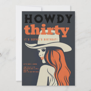 Howdy 30 Western Retro Sinaasappel Zwart 30e Verja Kaart