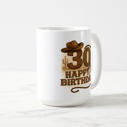 Howdy, 30: Westerne verjaardag Mok (Voorkant rechts)