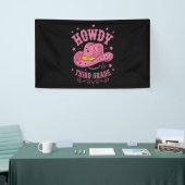 Howdy 3rd Grade Cowboy Cowgirl terug naar school Spandoek (Beurs)