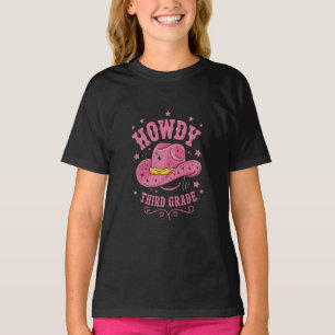 Howdy 3rd Grade Cowboy Cowgirl terug naar school T-shirt