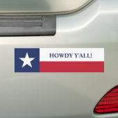 Howdy, allemaal Texas Flag. Bumpersticker (Op auto)