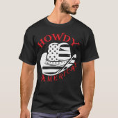 Howdy American Cowboy Pet T-shirt (Voorkant)