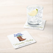 Howdy Baby Bluebonnets Cowboy Baby shower Kartonnen Onderzetters (Insitu)