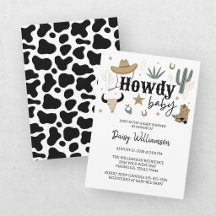 Howdy Baby Groene Tannige Cowboy Baby Shower