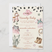 Howdy Baby Little Cowgirl Baby shower Kaart (Voorkant)