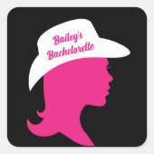 Howdy Bachelorette Vierkante Sticker (Voorkant)