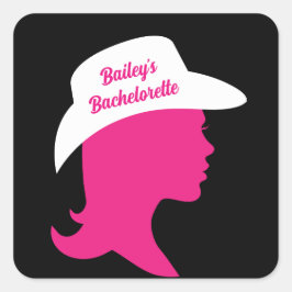 Howdy Bachelorette Vierkante Sticker