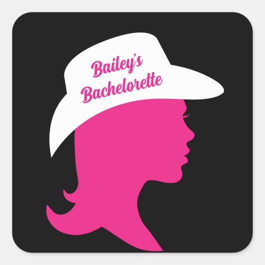 Howdy Bachelorette Vierkante Sticker (Voorkant)